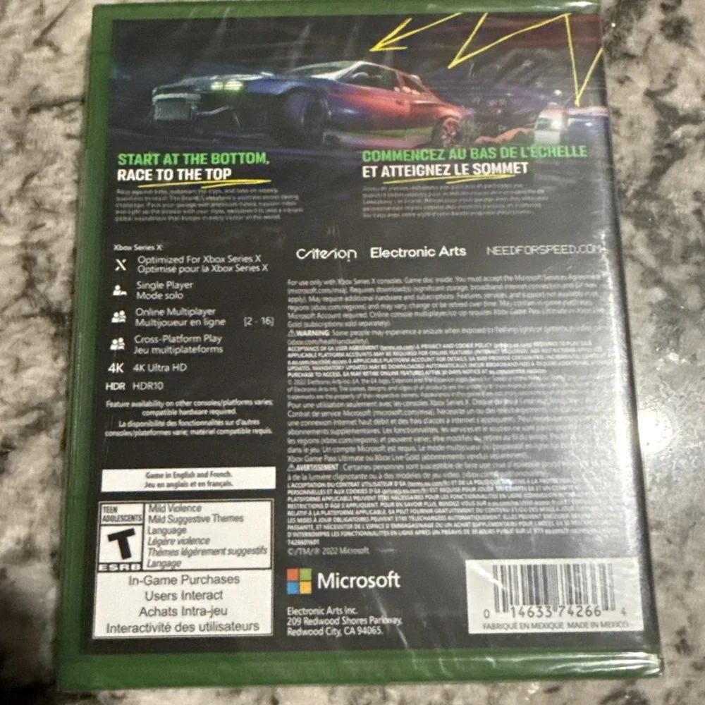 Need for Speed Unbound (Microsoft Xbox Series X) - BRAND NEW SEALED, FREE SHIP